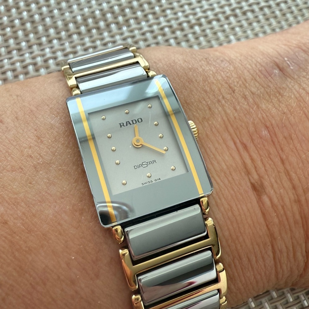 Rado Ladies Integral Gold and Silver Scratch Proof High Tech Ceramic Watch